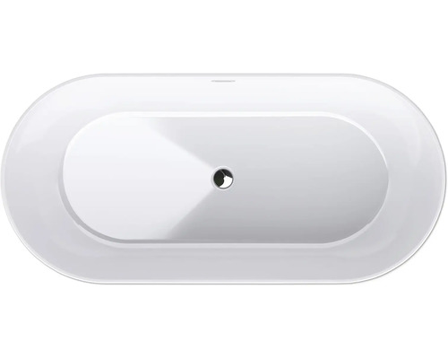 Vrijstaand bad in ovale vorm van bovenaf