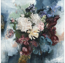 Schilderij met bloemstilleven op doek