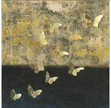 Decoratief schilderij met gouden vlinders op canvas
