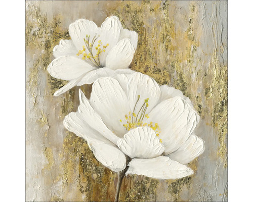 PURE LIVING Schilderij canvas Original Gold-white 40x40 cm