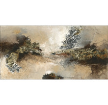 Abstract schilderij met bruine en grijze tinten