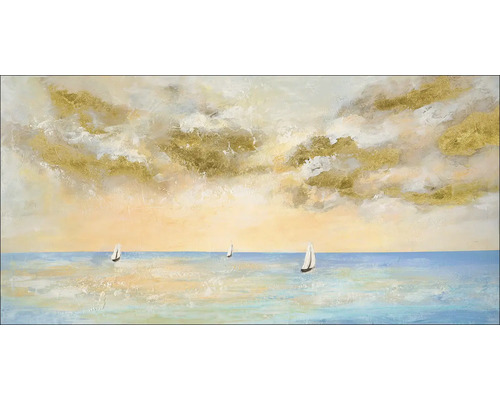 PURE LIVING Schilderij canvas Original Silence Is Golden 120x60 cm