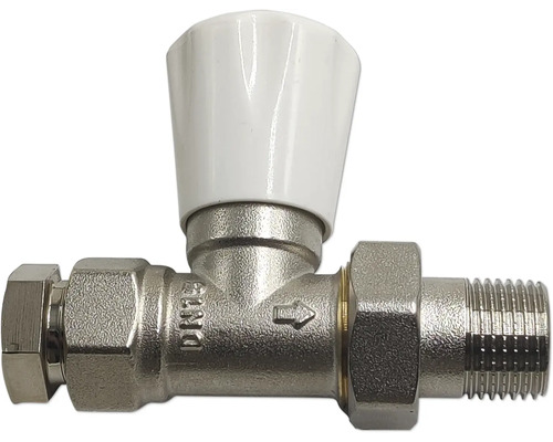 Radiatorkraan met draaiknop voor stroomregeling