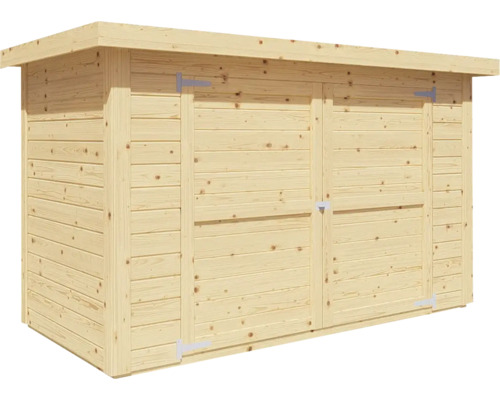 Houten tuinhuis met dubbele deur voor opslag van tuingereedschap en -meubels