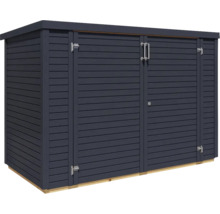 BERTILO Fietsberging - tuinkast Woodline incl. vloer antraciet, 202x106x142 cm-thumb-8 BERTILO Fietsberging - tuinkast Woodline incl. vloer antraciet, 202x106x142 cm-thumb-8