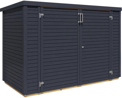 Tuinhuis met drie deuren voor tuinspullen