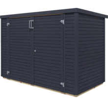 BERTILO Fietsberging - tuinkast Woodline incl. vloer antraciet, 202x106x142 cm-thumb-9 BERTILO Fietsberging - tuinkast Woodline incl. vloer antraciet, 202x106x142 cm-thumb-9