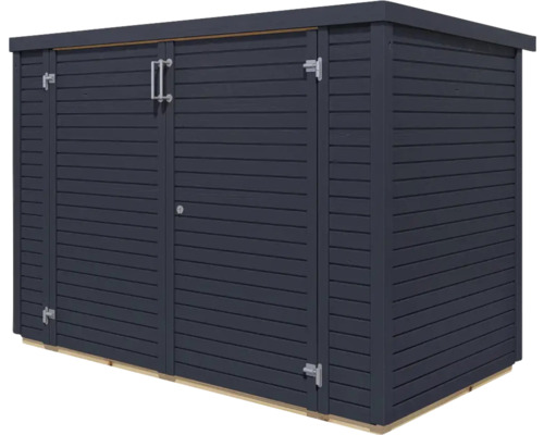 Houten tuinhuis met dubbele deur en afsluitbare deur