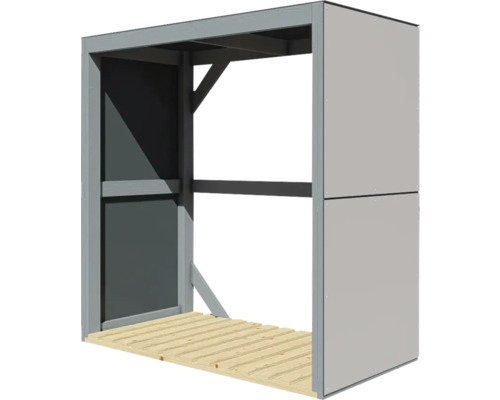 Houten overkapping met houten vloer