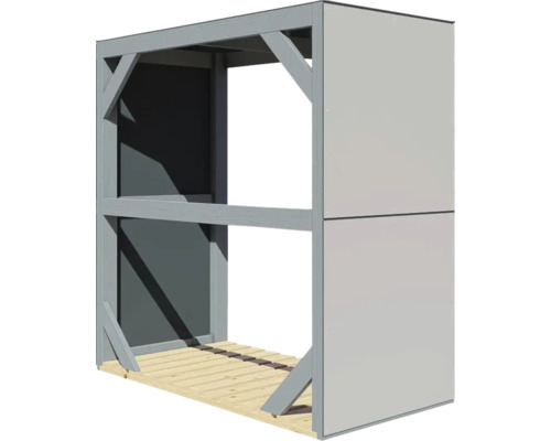 Houten schuilplaats met frame en zijwanden