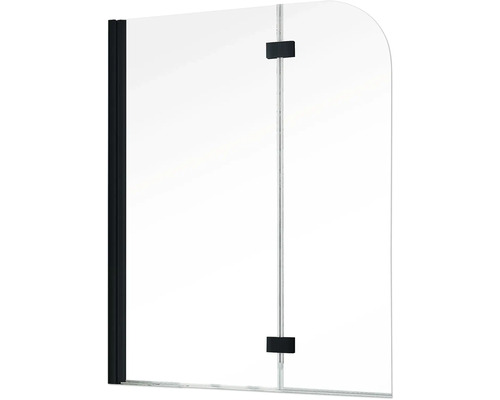 Douchescherm van glas met zwart frame