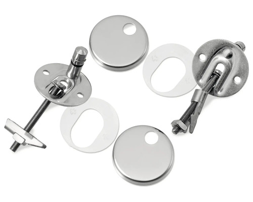 Bevestigingsset voor toiletbrillen met schroeven en afdekkappen