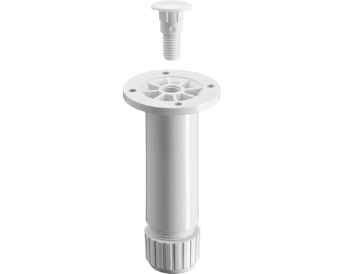 HETTICH Stelvoet M10x100-110 mm Ø 30 mm wit HETTICH Stelvoet M10x100-110 mm Ø 30 mm wit
