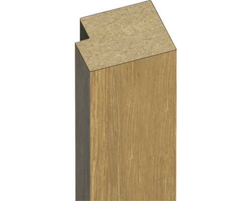 Universele eindlijst voor roomdivider Saragossa eiken 2800x28x22 mm Houten paal met uitsparing