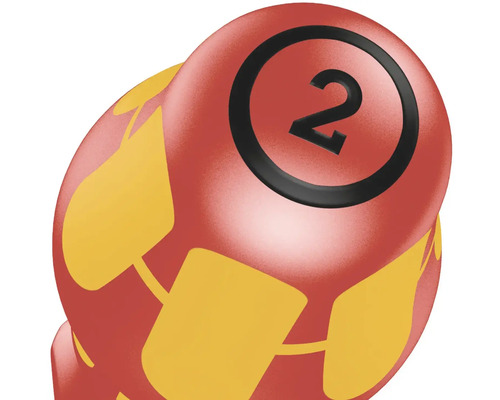 Decoratieve dobbelsteen met het cijfer twee