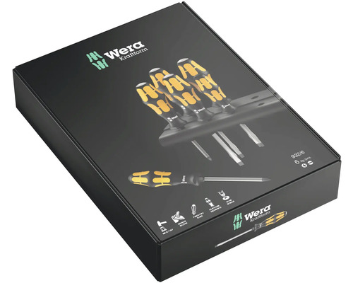 Wera Kraftform schroevendraaierset met zes delen in productverpakking