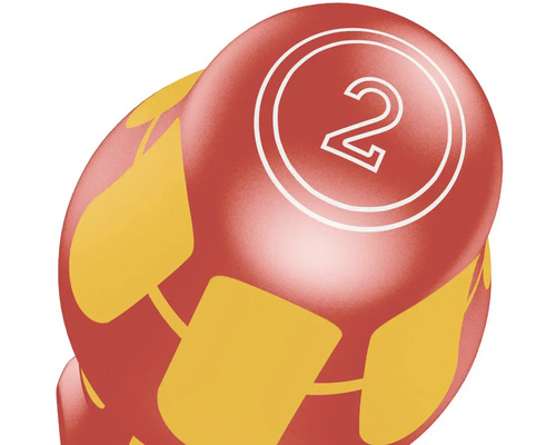 Tennisbal met nummer 2