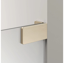 Glazen douche met gouden beslag