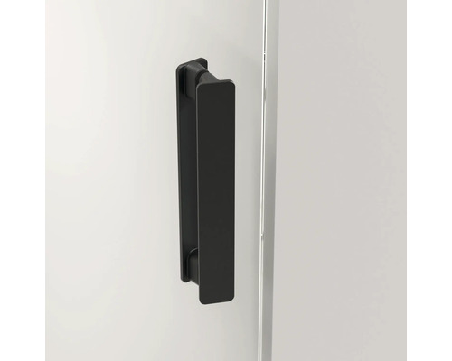 Douchecabine met zwarte handgreep