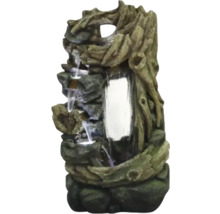 Decoratieve kamerfontein met waterval en boomstamlook