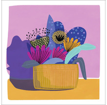 Illustratie van een bloemstuk in een mand