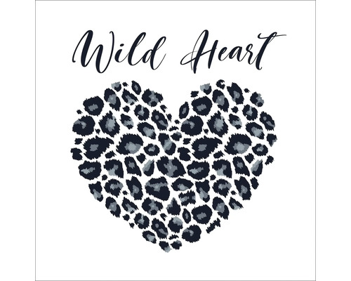 Hart met dierenprint en de tekst Wild Heart
