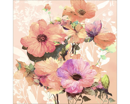 Illustratie van bloemen op canvas