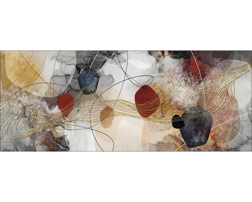 Abstract schilderij met vormen en lijnen
