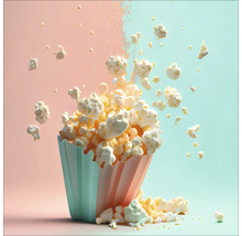 Popcorn in een papieren zak