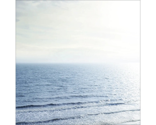 PURE LIVING Schilderij glas Zee Sfeer II 50x50 cm Zeeoppervlak met lichte golven