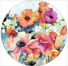 Bloemenpatroon op ronde achtergrond