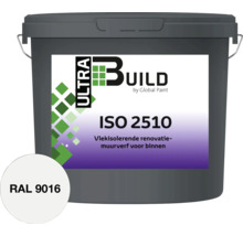 Ultra Build ISO 2510 binnenmuurverf in emmer met RAL 9016 kleurcode