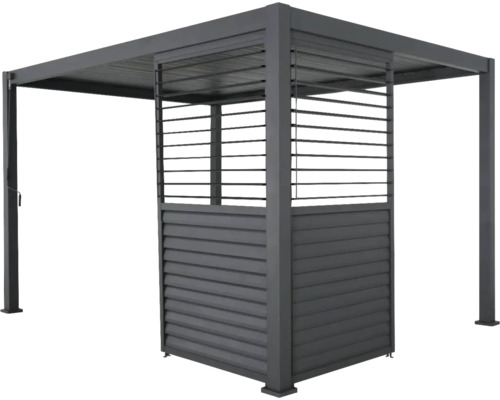 Pergola met lamellenwand voor buiten