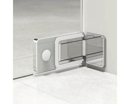 Detailweergave van een douchecabinebeslag