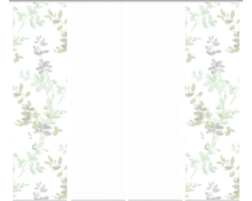 HOME FASHION Paneelgordijn Alya saliegroen 60x245 cm set van 4
