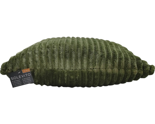 Kussen van polyester met ribfluweel look, 45 x 45 centimeter