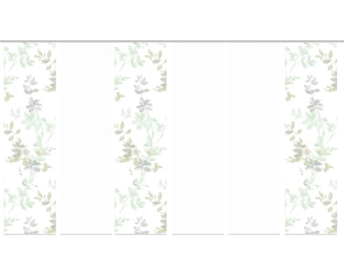 HOME FASHION Paneelgordijn Alya saliegroen 60x245 cm set van 6