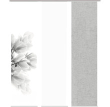HOME FASHION Paneelgordijn Kessi grijs 60x245 cm set van 3