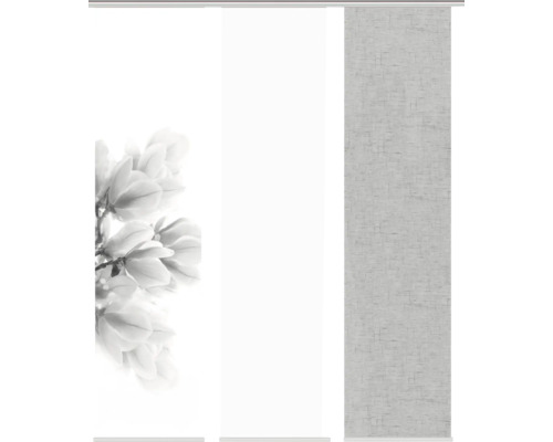 HOME FASHION Paneelgordijn Kessi grijs 60x245 cm set van 3