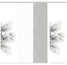 HOME FASHION Paneelgordijn Kessi grijs 60x245 cm set van 4