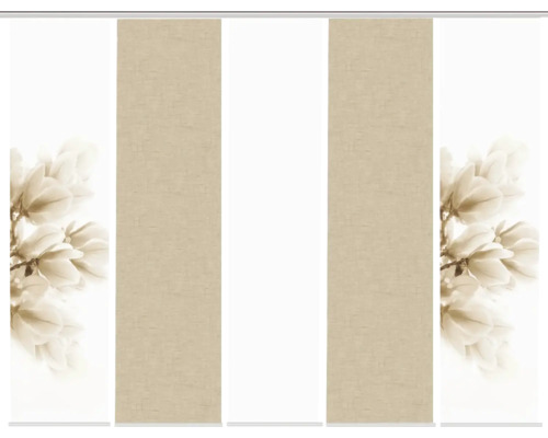 Paneelgordijn met magnolia patroon