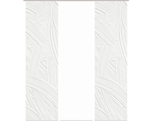 HOME FASHION Paneelgordijn Talia wit 60x245 cm set van 3