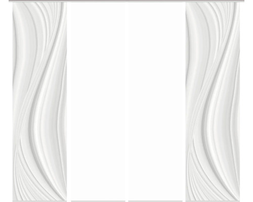 HOME FASHION Paneelgordijn Laurina grijs 60x245 cm set van 4