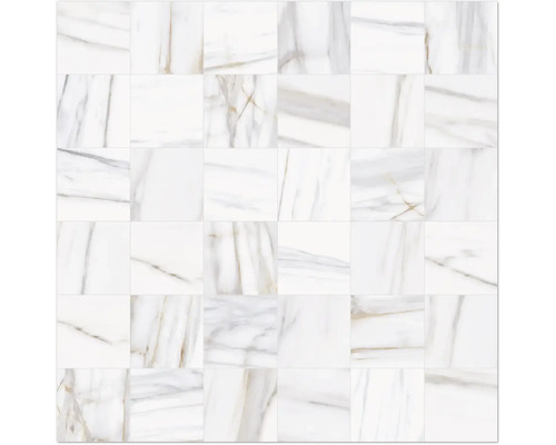 MIRAVA Mozaïek LUCCA Bianco goud mat R10 B 30 cm x 30 cm x 0,9 cm Tegels met marmerlook