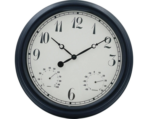 Wandklok met temperatuur- en vochtigheidsmeter