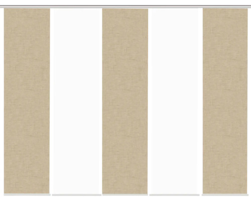 Schuifgordijnen met canvasstructuur voor raamdecoratie