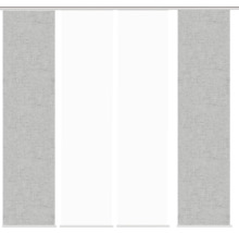 HOME FASHION Paneelgordijn Pive zilver 60x245 cm set van 4