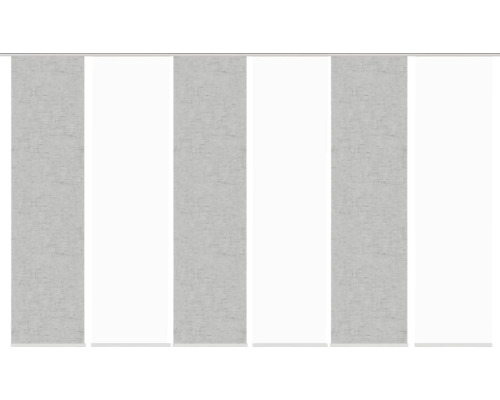HOME FASHION Paneelgordijn Pive zilver 60x245 cm set van 6