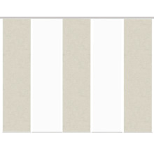 HOME FASHION Paneelgordijn Pive taupe 60x245 cm set van 5