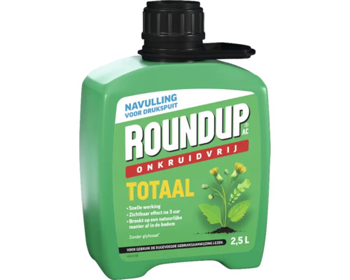 Roundup Onkruidvrij Totaal navulling voor drukspuit, 2,5 liter